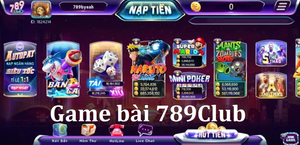 Giao diện hấp dẫn của game bài 789 Club